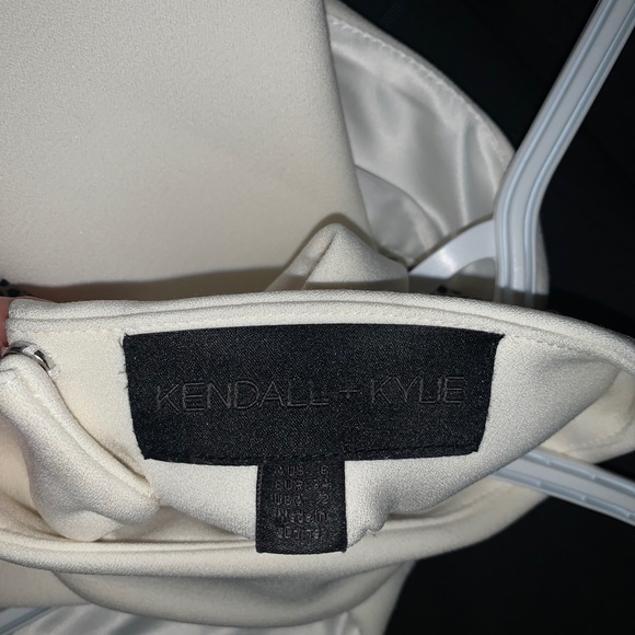 KENDALL + KYLIE White Mesh Inset Halter Dress - Picture 4 of 5